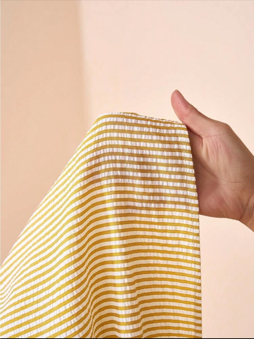 One-Shoulder Yellow Stripe Maxi Dress - Picture 8 of 9